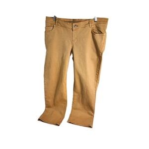 ASOS Maternity Jeans Tan Beige‎ Bootcut Stretch Denim Pants Women US 10 UK 14